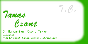 tamas csont business card